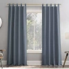 Sun Zero Evan Tab Top Energy Saving Blackout Single Curtain Panel In Blue