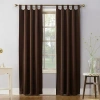 Sun Zero Evan Tab Top Energy Saving Blackout Single Curtain Panel In Brown