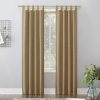 Sun Zero Evan Tab Top Energy Saving Blackout Single Curtain Panel In Sand