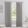 Sun Zero Evan Tab Top Energy Saving Blackout Single Curtain Panel In Silver