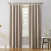 Sun Zero Evan Tab Top Energy Saving Blackout Single Curtain Panel In White