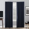Sun Zero Evelina Faux Dupioni Silk Thermal Extreme Back Tab Energy Saving 100% Blackout Single Curtain Panel In Blue