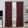 Sun Zero Evelina Faux Dupioni Silk Thermal Extreme Back Tab Energy Saving 100% Blackout Single Curtain Panel In Red
