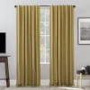 Sun Zero Evelina Faux Dupioni Silk Thermal Extreme Back Tab Energy Saving 100% Blackout Single Curtain Panel In Yellow