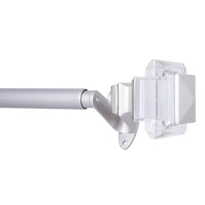 Sun Zero Faith 3/4" Decorative Room Darkening Wrap Rod In Brushed Nickel