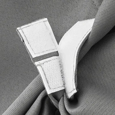 Sun Zero Franklin Blackout Tie-up Shade In Gray