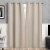 Sun Zero Glynn Magnetic Closure Grommet Top 100% Blackout Set Of 2 Curtain Panel In Sand