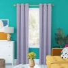 Sun Zero Harper Grommet Top Energy Saving 100% Blackout Single Curtain Panel In Purple