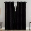 Sun Zero Isidora Grommet Top Energy Saving 100% Blackout Single Curtain Panel In Black