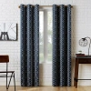 Sun Zero Kenwood Chevron Grommet Top Energy Saving Blackout Single Curtain Panel In Blue