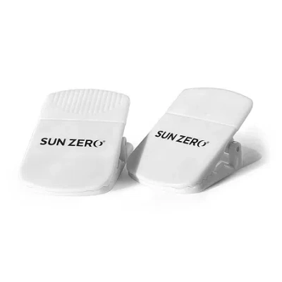 Sun Zero Lights Out Blackout Clips 2-pc. Curtain Holdback In White