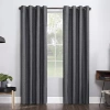 Sun Zero Noir Dimensional Thermal Extreme Grommet Top Energy Saving 100% Blackout Single Curtain Panel In Black