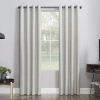 Sun Zero Noir Dimensional Thermal Extreme Grommet Top Energy Saving 100% Blackout Single Curtain Panel In White