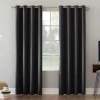 Sun Zero Oslo Grommet Top Energy Saving 100% Blackout Single Curtain Panel In Black