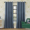 Sun Zero Oslo Grommet Top Energy Saving 100% Blackout Single Curtain Panel In Blue