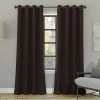 Sun Zero Oslo Grommet Top Energy Saving 100% Blackout Single Curtain Panel In Brown