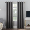Sun Zero Oslo Grommet Top Energy Saving 100% Blackout Single Curtain Panel In Gray
