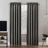 Sun Zero Oslo Rod Pocket Energy Saving 100% Blackout Single Curtain Panel In Gray