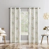 Sun Zero Percy Lenia Print Grommet Top Energy Saving 100% Blackout Single Curtain Panel In Green