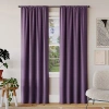 Sun Zero Rianna Rod Pocket 100% Blackout Single Curtain Panel In Purple