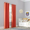 Sun Zero Riley Grommet Top Energy Saving Blackout Single Curtain Panel In Orange