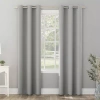 Sun Zero Riley Grommet Top Energy Saving Blackout Single Curtain Panel In Silver