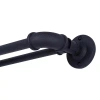 Sun Zero Room Darkening Bronn Industrial 3/4 In Double Curtain Rod In Black