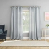 Sun Zero Roxy Tie Top Light-filtering Single Curtain Panel In Gray