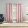 Sun Zero Roxy Tie Top Light-filtering Single Curtain Panel In Pink