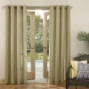 Sun Zero Sailor Grommet Top Energy Saving Light-filtering Single Curtain Panel In Sand