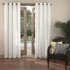 Sun Zero Sailor Grommet Top Energy Saving Light-filtering Single Curtain Panel In White