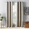 Sun Zero Saki Grommet Top Energy Saving Blackout Single Curtain Panel In Gray
