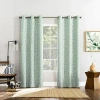 Sun Zero Satti Grommet Top 100% Blackout Single Curtain Panel In Green