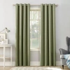 Sun Zero Saxon Grommet Top Energy Saving Blackout Single Curtain Panel In Green