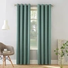 Sun Zero Talon Grommet Top Energy Saving Light-filtering Single Curtain Panel In Blue