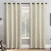 Sun Zero Tikal Woven Ogee Grommet Top Light-filtering Single Curtain Panel In Neutral