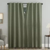 Sun Zero Treviso Back Tab Energy Saving 100% Blackout Single Curtain Panel In Green