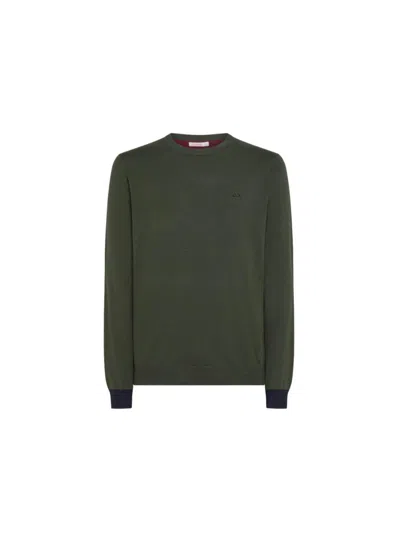 SUN 68 SUN68 - MILITARY SWEATER ELBOW CONTRAST K43110