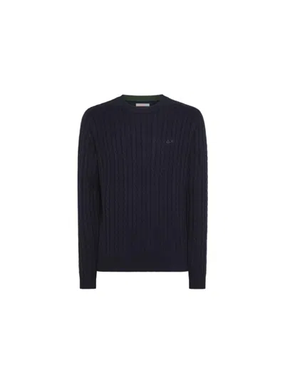 SUN 68 SUN68 - ROUND NAVY SWEATER K43141