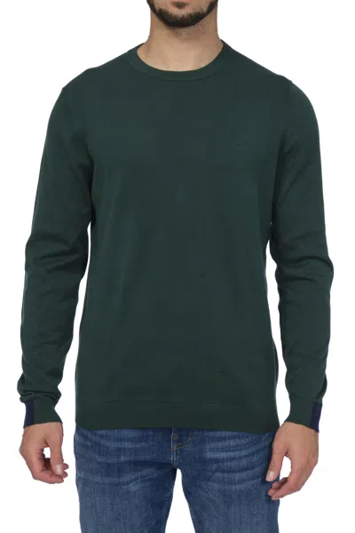 Sun68 - Round Neck Patch Rib Giro Uniot Sleeve K33107 50 Verde