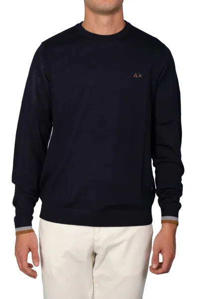 Sun68 - Round Stripes Double Edge Sleeve K42120 07 Navy