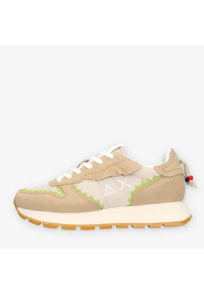 Sun68 Ally Ethnic Sneakers In Beige