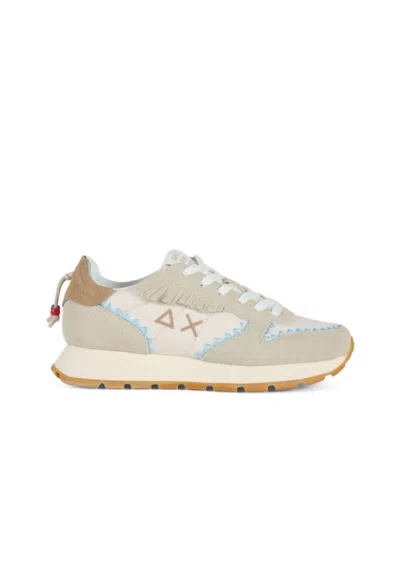 Sun68 Ally Ethnic Sneakers In Panna