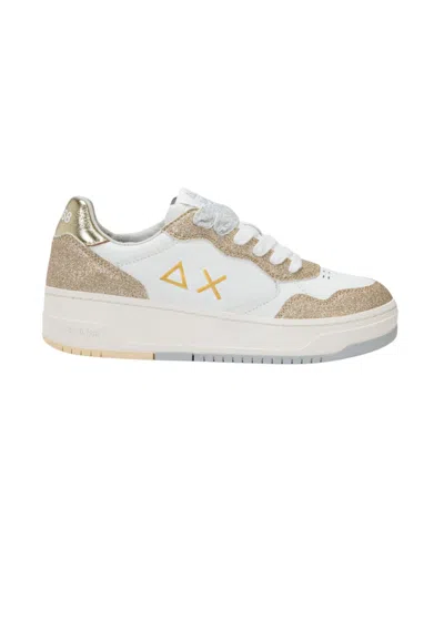 Sun68 Basket Love Lady Sneakers In Bianco