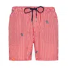 Sun68-beach Sun68 Beach - Swim Pant Stripes F. 0130 White Red F. H33120 In White