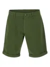 Sun68 Bermuda With Logo In Green