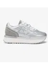 Sun68 Big Ally Leather Sneakers In Argento
