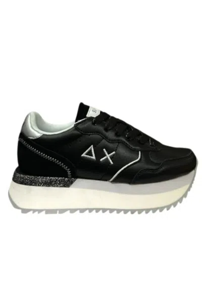 Sun68 Big Ally Leather Sneakers In Nero