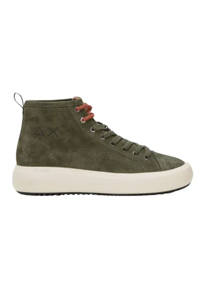 Sun68 Big Boy Midi Suede Sneakers In Verde