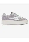 Sun68 Big Katy Glitter Sneakers In Argento